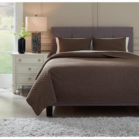 King Ryter Brown Coverlet Set